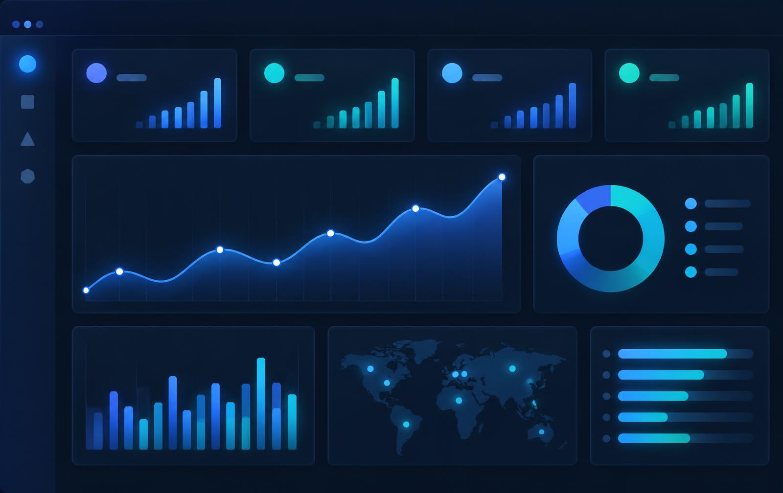 Tablero de FLUX BI con indicadores de ventas, cobranza y flujo de fondos